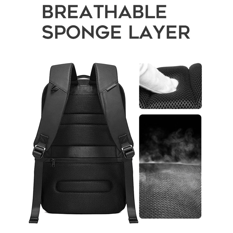 Frendorf | BANGE BG-7216plus Diebstahlschutz Wasserdicht Reisen Herren Rucksack 15,6 Zoll Laptop Tasche (Schwarz)