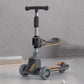 Frendorf | MIJIAQI 01 3 In 1 Multifunktionaler Faltbarer Kinderroller mit Musik und Lichtern, Spec: Graue Sitzfläche