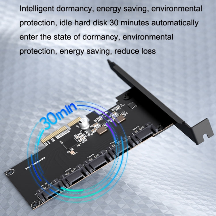 Frendorf | PCIE X1 zu 10 Ports SATA3.0 Rotary Card Computer Desktop Solid State Festplatte
