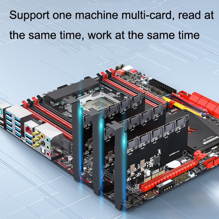 Frendorf | PCIE X1 zu 10 Ports SATA3.0 Rotary Card Computer Desktop Solid State Festplatte