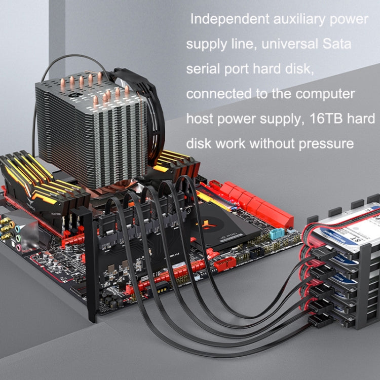 Frendorf | PCIE X1 zu 10 Ports SATA3.0 Rotary Card Computer Desktop Solid State Festplatte