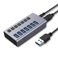 Frendorf | HS-716MG USB3.0 Aluminiumlegierung Grau 7 Ports 12V/2A Erweiterungs-Docking-Computer-Kamera-HUB