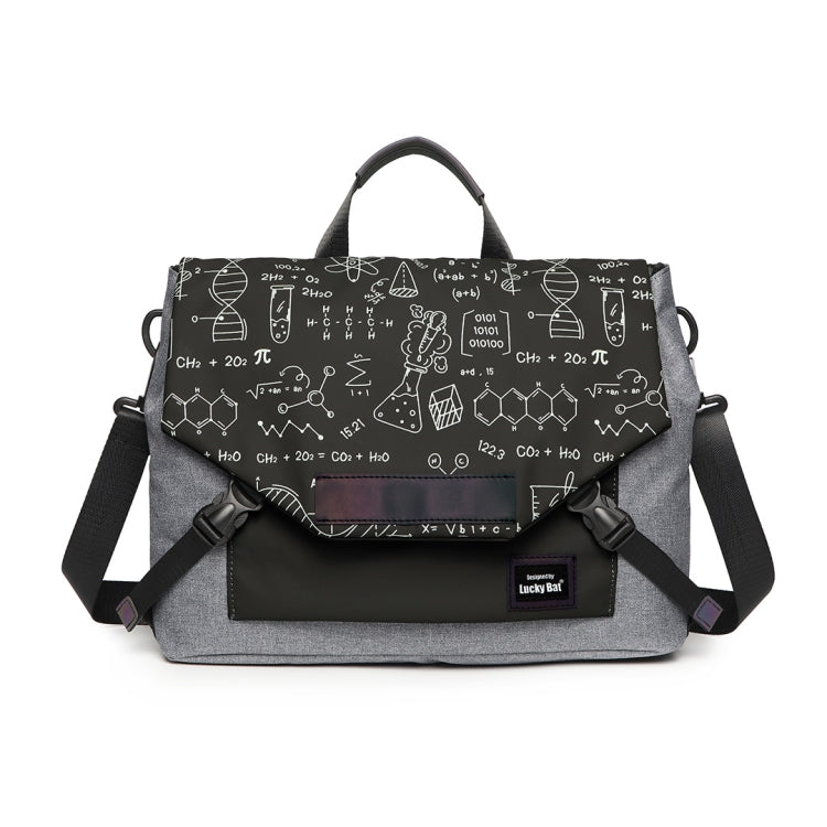 Frendorf | LUCKYBAT Laptop Tasche Airbag Anti-Fall Crossbody Handtasche, Größe: S 13.3-16 Zoll(Grau Schwarz Gleichung)