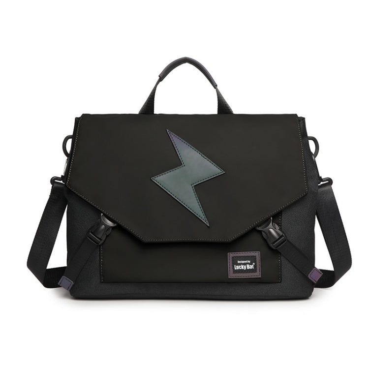 Frendorf | LUCKYBAT Laptop Tasche Airbag Anti-Fall Crossbody Handtasche, Größe: S 13,3-16 Zoll (Schwarzes Blitz)