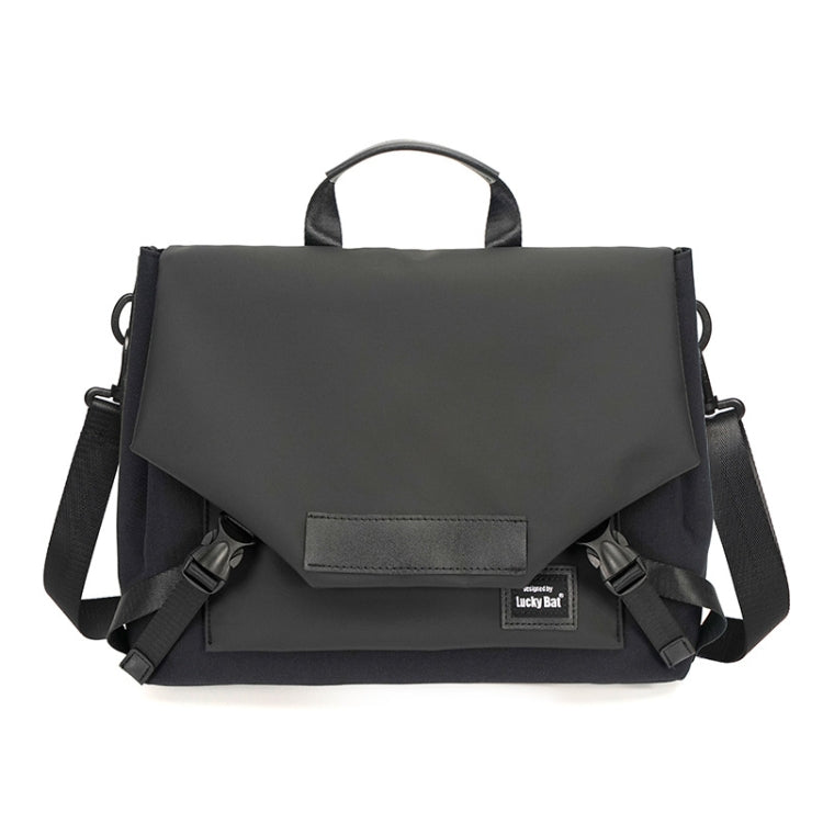 Frendorf | LUCKYBAT Laptop Tasche Airbag Anti-Drop Umhängetasche, Größe: L 16 Zoll (Reines Schwarz)