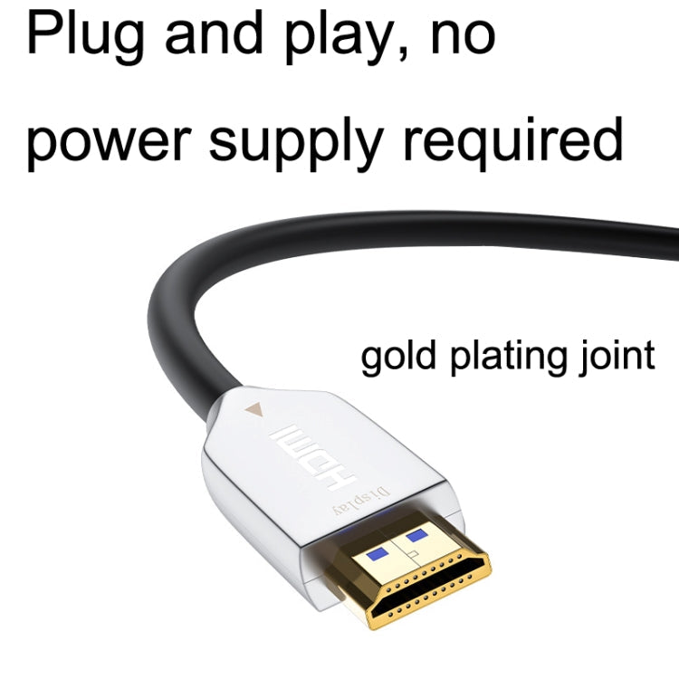 Frendorf | 2.0 Version HDMI Glasfaseroptik Linie 4K Ultra High Clear Linie Monitor Verbindungskabel, Länge: 15m (Weiß)