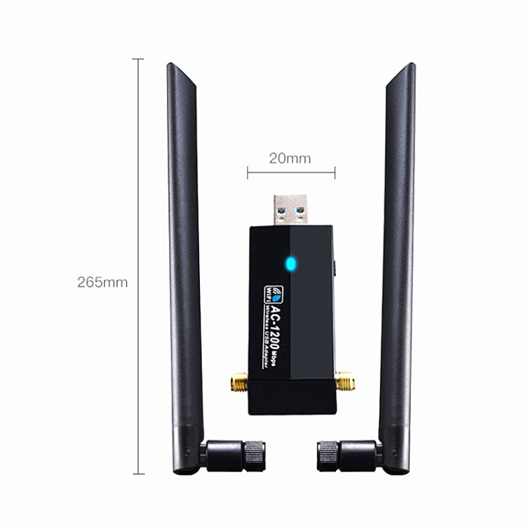 Frendorf | 1200m Wireless Netzwerk Karte 802.11AC USB3.0 Dual Frequenz 2.4G/5.8G WiFi Empfänger