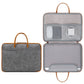 Frendorf | Baona Leder Vollständig Offenes Tragbares Waterproof Computer Tasche, Größe: 15/15,6/16 Zoll (Grau Braun)