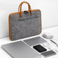 Frendorf | Baona Leder Vollständig Offenes Tragbares Waterproof Computer Tasche, Größe: 15/15,6/16 Zoll (Grau Braun)