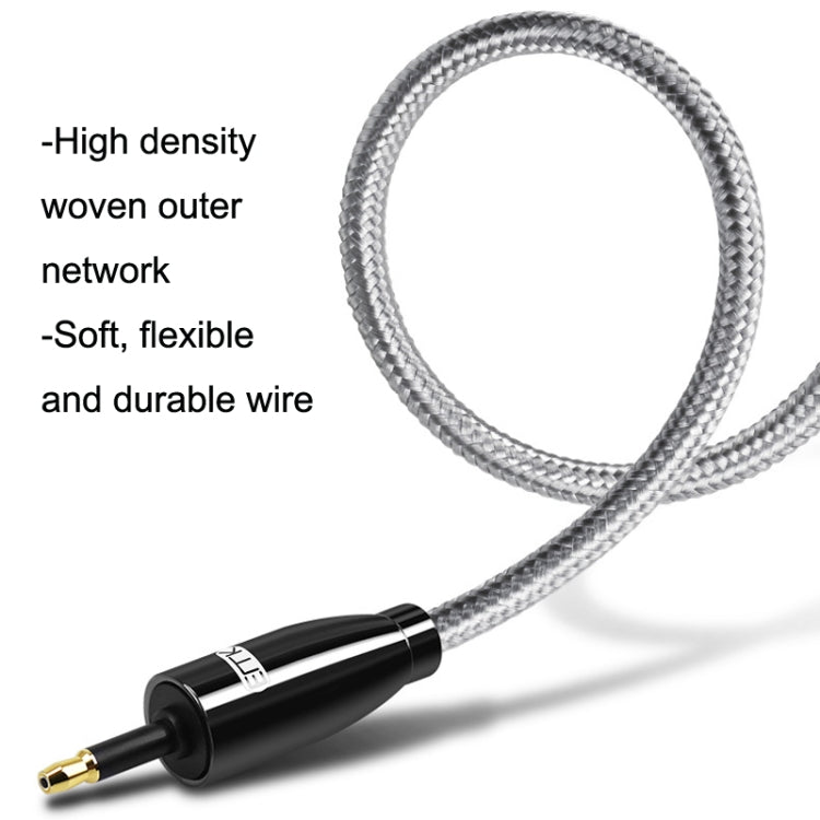 Frendorf | EMK QH4.0 Mini Toslink 3.5mm Schnittstelle SPDIF Audio Fiber Optisch, Länge: 15m (Schwarz)