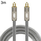 Frendorf | EMK YL/B Audio Digital Optisches Glasfaserkabel Quadrat zu Quadrat Audio Verbindungs Kabel, Länge: 3m (Transparent Grau)