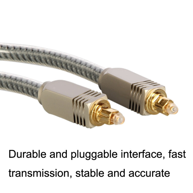 Frendorf | EMK YL/B Audio Digital Optisches Glasfaserkabel Quadrat zu Quadrat Audio Verbindungs Kabel, Länge: 3m (Transparent Grau)