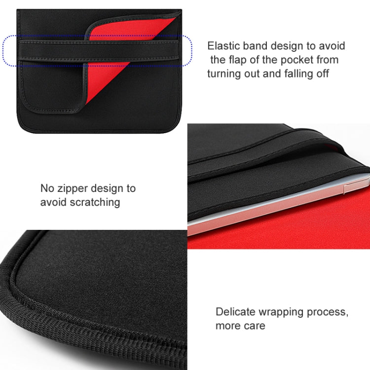 Frendorf | 13 Zoll Neopren Laptop Innenfutter Tasche Horizontaler Abschnitt Klappentasche (Schwarz)