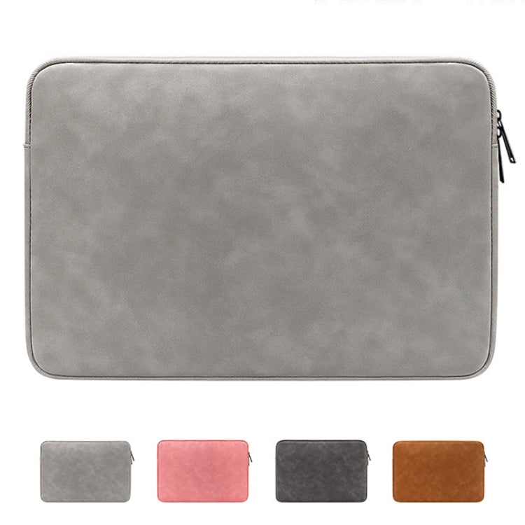 Frendorf | ND12 Lammleder Laptop Leicht Wasserfest Sleeve Tasche, Größe: 13,3 Zoll (Dunkelgrau)