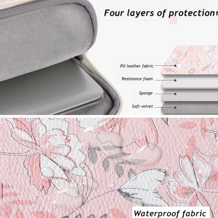 Frendorf | G4-89 PU Laptop-Hülle Tablet Sleeve Tasche mit teleskopischem Griff, Größe: 13 Zoll (Helles Pink)