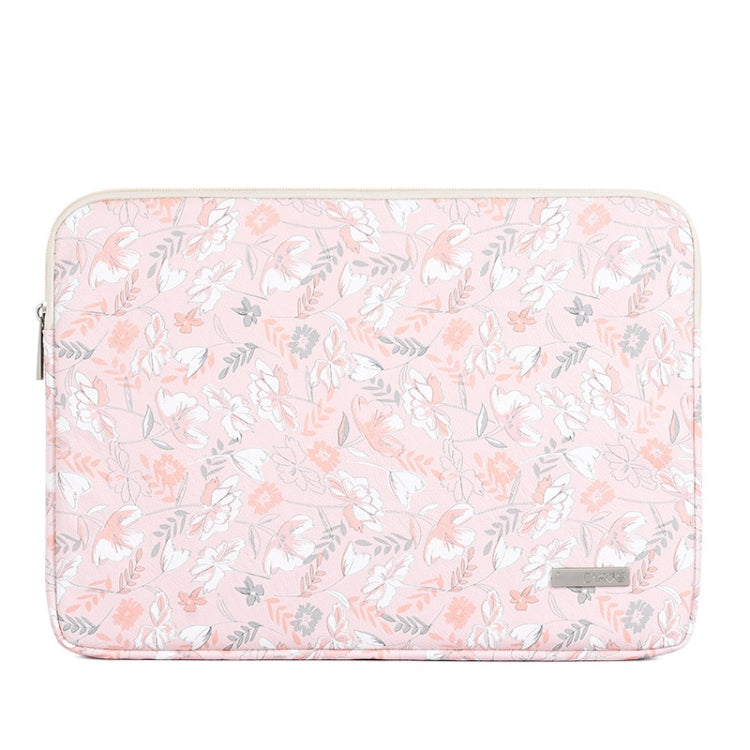 Frendorf | G4-01 15 Zoll Laptop Liner Tasche PU Leder Druck Wasserdichte Schutzabdeckung (Hellrosa)