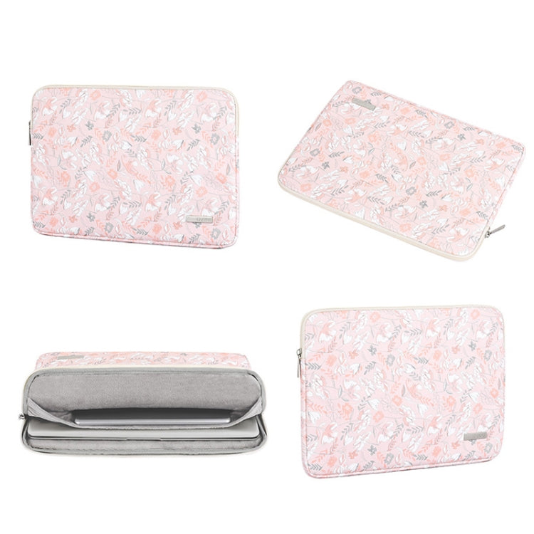 Frendorf | G4-01 15 Zoll Laptop Liner Tasche PU Leder Druck Wasserdichte Schutzabdeckung (Hellrosa)