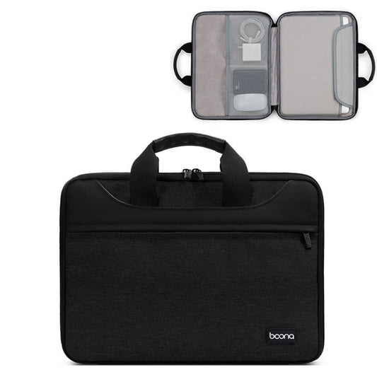Frendorf | Baona BN-I003 Oxford-Stoff Voll-Öffnen Tragbare Wasserdichte Laptop-Tasche, Größe: 11/12 Zoll (Schwarz)