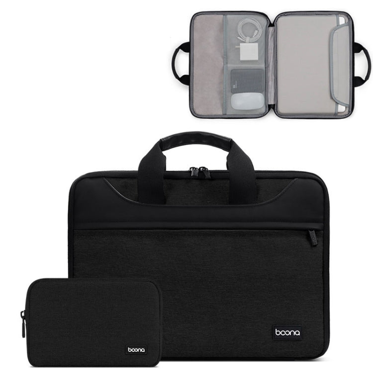 Frendorf | Baona BN-I003 Oxford Stoff Vollständig Offene Tragbare Wasserdichte Laptop Tasche, Größe: 14/15/15,6 Zoll (Schwarz+Power Tasche)