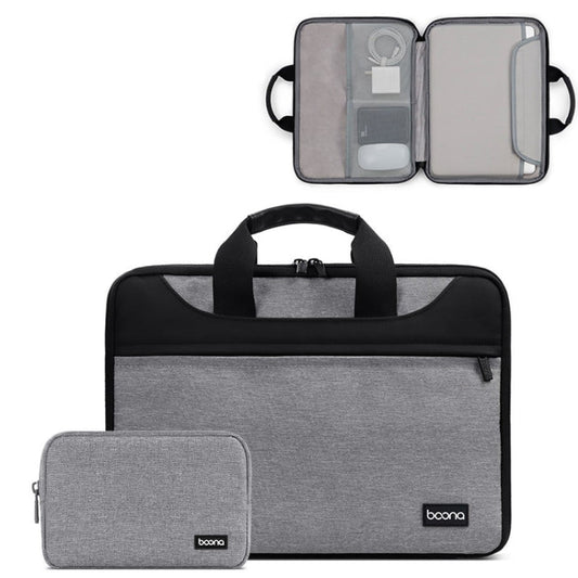 Frendorf | Baona BN-I003 Oxford-Stoff Volleröffnung Tragetasche wasserdicht für Laptops, Größe: 14/15/15,6 Zoll (Grau+Power Bag)