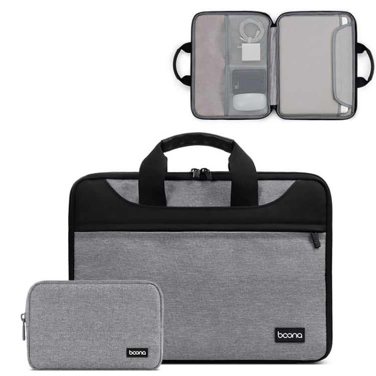 Frendorf | Baona BN-I003 Oxford-Stoff Vollständig Offene Tragbare Wasserfeste Laptop-Tasche, Größe: 14/15/15,6 Zoll(Grau+Power-Tasche)
