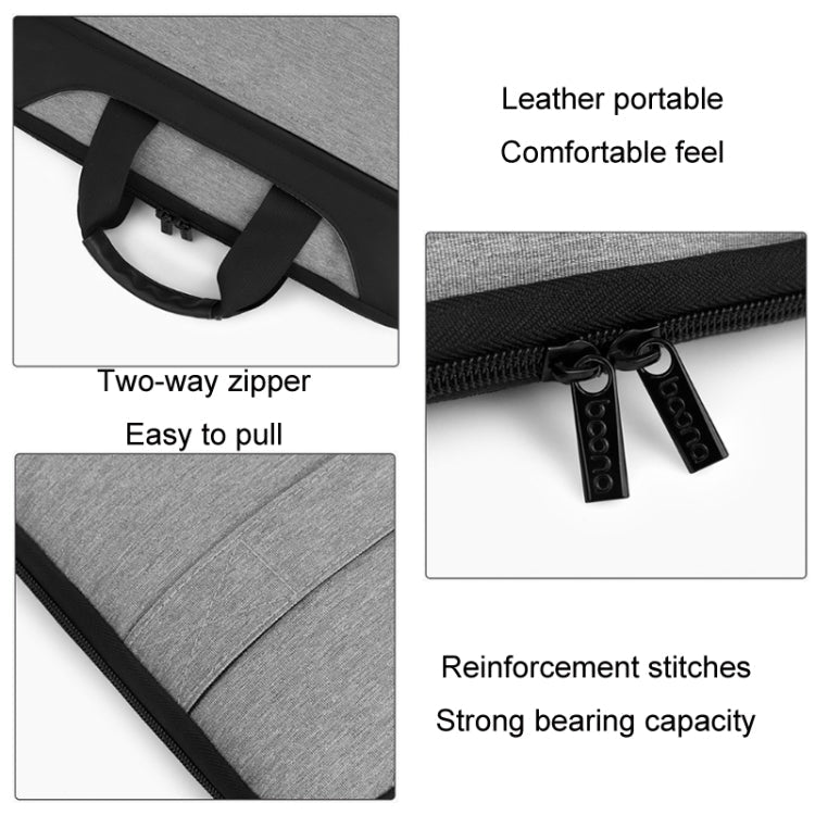 Frendorf | Baona BN-I003 Oxford-Stoff Vollständig Offene Tragbare Wasserfeste Laptop-Tasche, Größe: 14/15/15,6 Zoll(Grau+Power-Tasche)