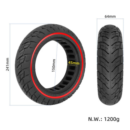 Frendorf | Für Ninebot Max G30 10 X 2.5 Zoll (60/70-6.5) Scooter Vollgummi-Reifen Rote Linie
