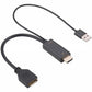 Frendorf | H146 25cm 4K 60Hz HDMI zu DP Adapter mit Netzteil HD Konverter