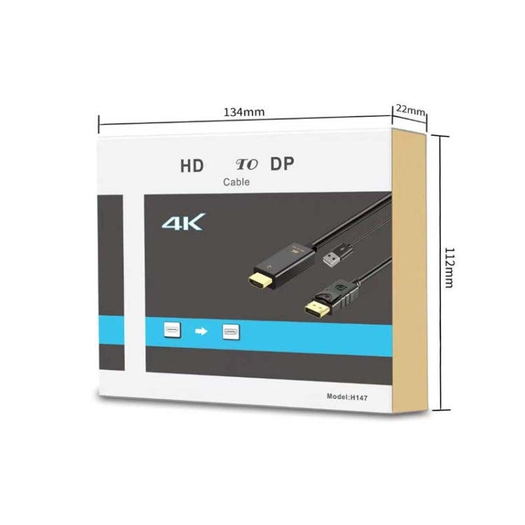 Frendorf | H147 180cm 4K 60Hz HDMI zu DP Adapter mit Netzteil HD Converter