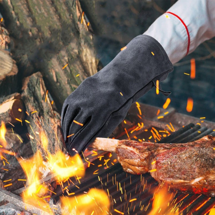 Frendorf | Outdoor Camp BBQ Handschuhe Hochtemperaturbeständige Isolierhandschuhe (Grau)
