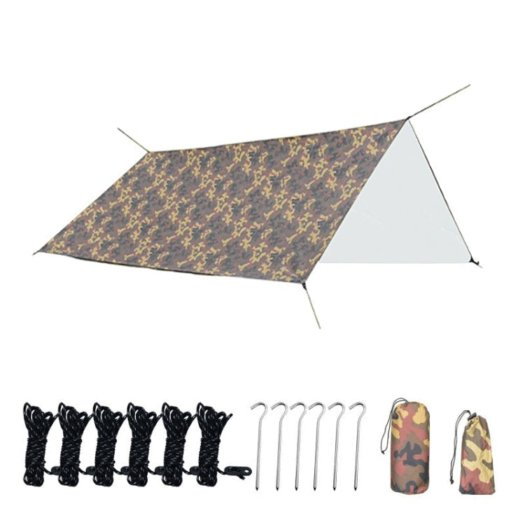 Frendorf | 3X5m Wasserdichtes Zelt Tarp Quadrat Pavillon Polyester Sonnenschutz Bodenmatte (Tarnung)