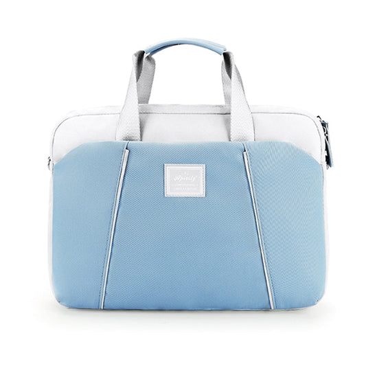 Frendorf | 15,6 Zoll Computer Handheld Messenger Bag Für Apple MacBook / Huawei / Xiaomi / Basne (Landschafts-Tattoo Hellblau)
