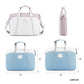 Frendorf | 15,6 Zoll Computer Handheld Messenger Bag für Apple MacBook / Huawei / Xiaomi / Basne (Leiterband hellblau + graues PU-Netzteil)