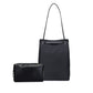 Frendorf | Für Apple Macbook Schulter-/Handy-/Messenger-Computer Tasche, Größe: Klein (Schwarz + Schwarze PU Power Tasche)