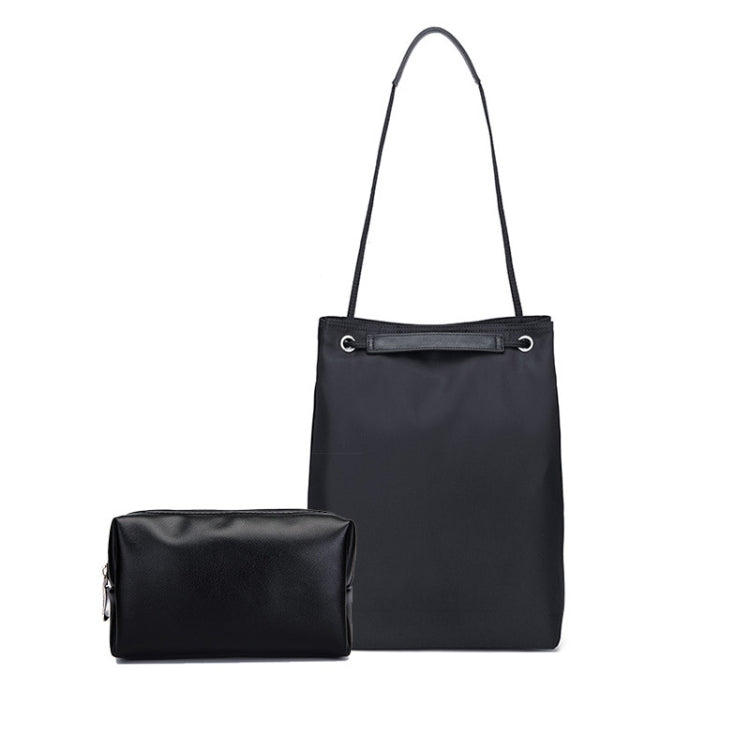 Frendorf | Für Apple Macbook Schulter-/Handy-/Messenger-Computer Tasche, Größe: Klein (Schwarz + Schwarze PU Power Tasche)
