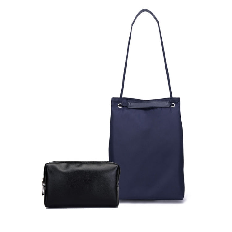 Frendorf | Für Apple Macbook Schulter- / Handheld- / Messenger-Computer Tasche, Größe: Klein (Navy+Schwarz PU Power Tasche)