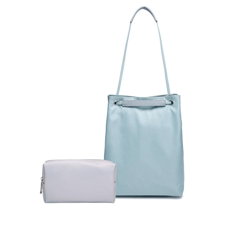 Frendorf | Für Apple Macbook Schulter- / Hand- / Messenger-Computer Tasche, Größe: Mittel (See blau + grau PU Power Tasche)