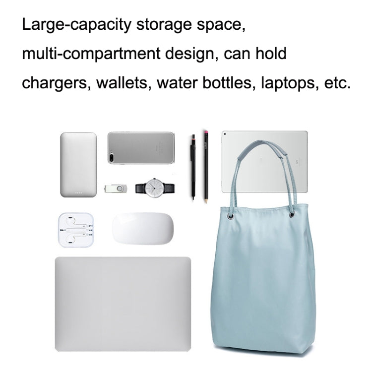 Frendorf | Für Apple Macbook Schulter- / Hand- / Messenger-Computer Tasche, Größe: Mittel (See blau + grau PU Power Tasche)