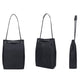 Frendorf | Für Apple Macbook Schulter- / Handheld- / Messenger-Computer Tasche, Größe: Groß (Schwarz + Schwarze PU Power Tasche)