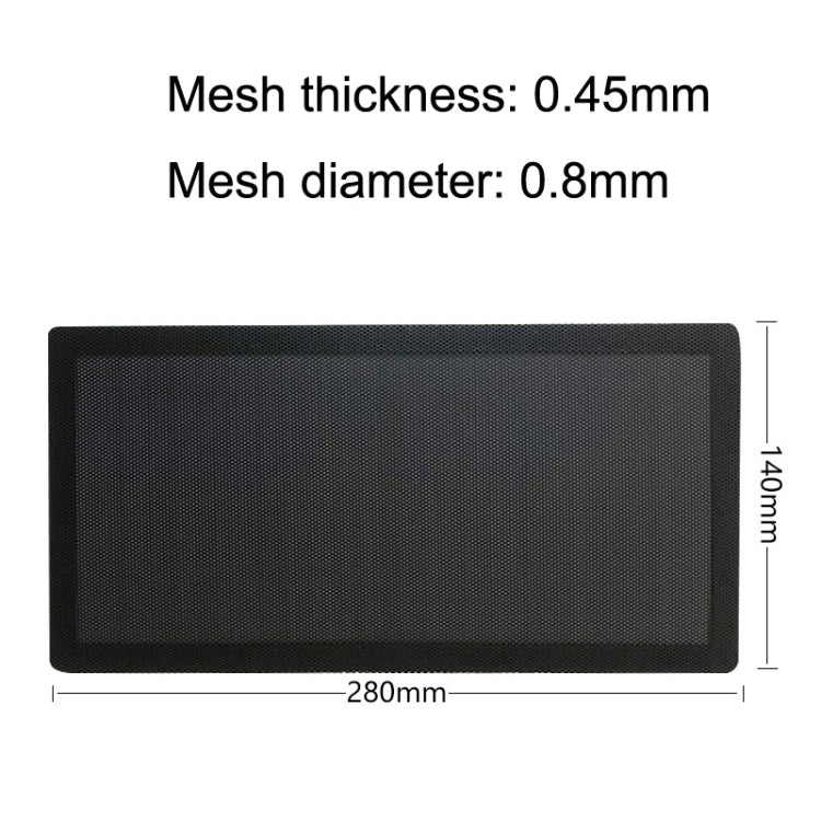 Frendorf | 10 Stück 14x28cm Mit Magnetabsaugung Gewöhnliche Version PVC Kühllüfter Staubnetz Desktop-Computer Industrielüfter Filterabdeckung