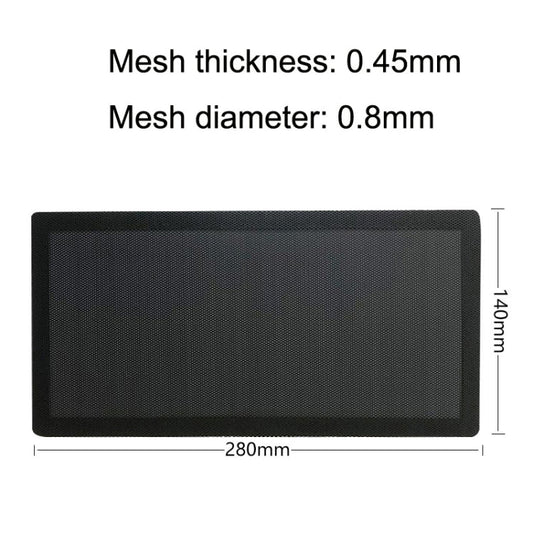 Frendorf | 10 Stück 14x28cm Mit Magnetabsaugung Gewöhnliche Version PVC Kühllüfter Staubnetz Desktop-Computer Industrielüfter Filterabdeckung