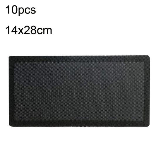 Frendorf | 10 Stück 14x28cm Verschlüsselungs-Version PVC Kühlventilator Staubnetz Desktop-Computer Industrieventilator Filterabdeckung