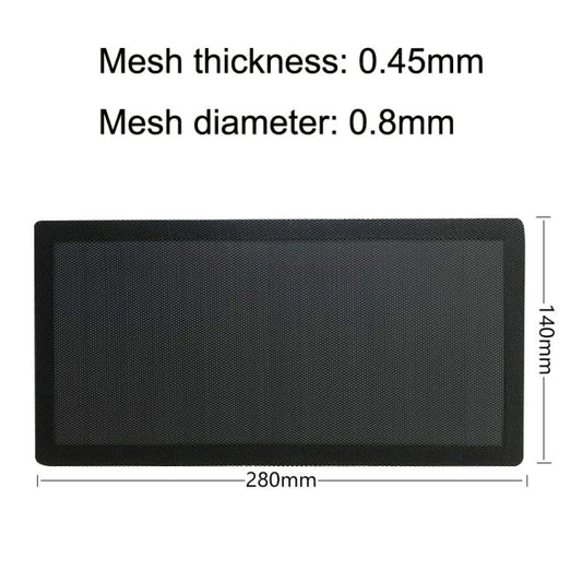 Frendorf | 10 Stück 14x28cm Verschlüsselungs-Version PVC Kühlventilator Staubnetz Desktop-Computer Industrieventilator Filterabdeckung