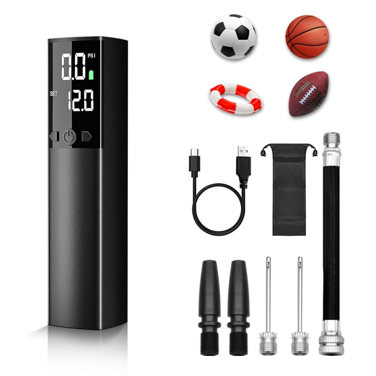 Frendorf | AP-04 Drahtlose Elektrische Luftpumpe Mit LCD-Display Für Fußball Basketball (Schwarz)