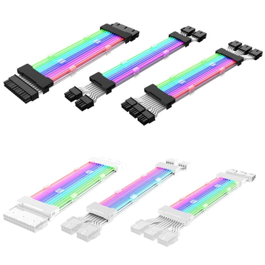 Frendorf | 24pin Motherboard-Stromversorgung Lichtdraht Schwarz 5V ARGB Neon-Farbleitung