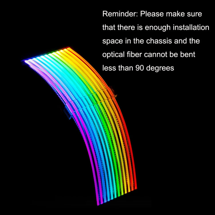 Frendorf | 24pin Motherboard-Stromversorgung Lichtdraht Schwarz 5V ARGB Neon-Farbleitung