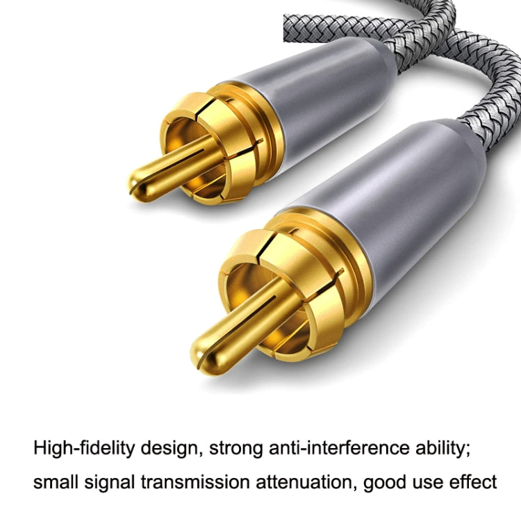 Frendorf | 15m reines Kupfer RCA Koaxial HIFI Digital Audio Kabel SPDIF Subwoofer Lautsprecher Kabel (Silber Grau)