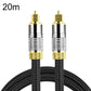 Frendorf | CO-TOS101 20m Optisches Glasfaserkabel Audio Kabel Lautsprecher Power Verstärker Digital Audiophile Quadrat zu Quadrat Signal Kabel (Heller vergoldet)