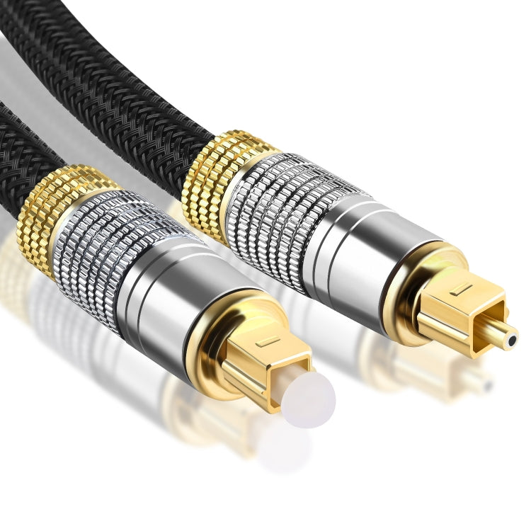 Frendorf | CO-TOS101 30m Glasfaser Audio-Kabel Lautsprecher Verstärker Digital Audiophile Quadrat zu Quadrat Signal-Kabel (Helles Gold Beschichtet)