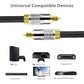 Frendorf | CO-TOS101 30m Glasfaser Audio-Kabel Lautsprecher Verstärker Digital Audiophile Quadrat zu Quadrat Signal-Kabel (Helles Gold Beschichtet)
